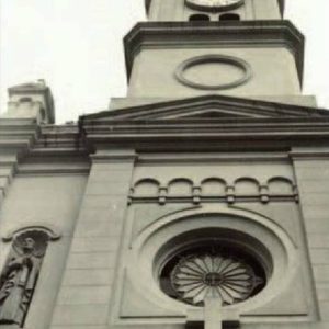 Detalhe da fachada do Santuário em 1967